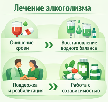 лечение алкоголизма в Опочке этапы